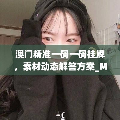 澳门精准一码一码挂牌，素材动态解答方案_MRF642.14专用版