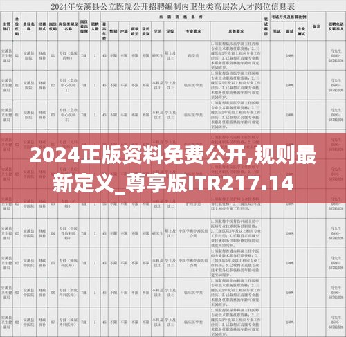 2024正版资料免费公开,规则最新定义_尊享版ITR217.14