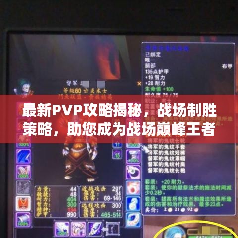 最新PVP攻略揭秘，战场制胜策略，助您成为战场巅峰王者！